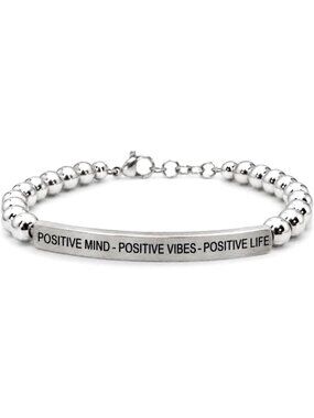 Positive Mind Vibes Life Bracelet - Natural Gemstone, Adjustable Stretch